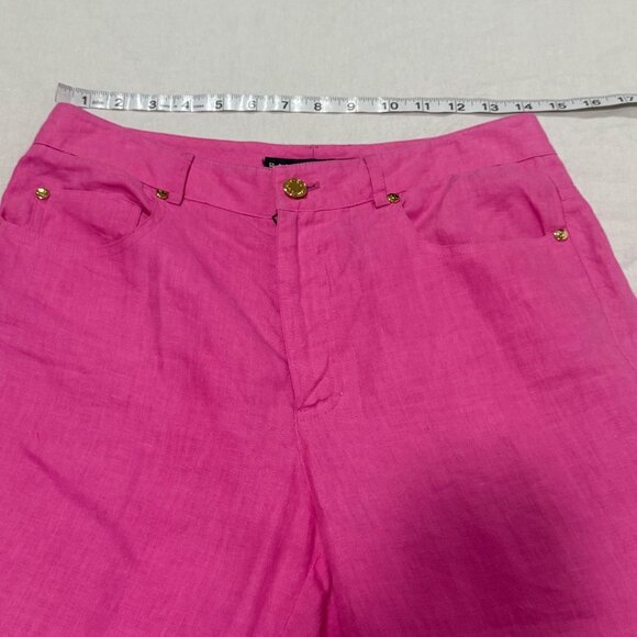 Ralph Lauren Black Label Pink Linen Pants‎ Size 6 - Picture 7 of 8